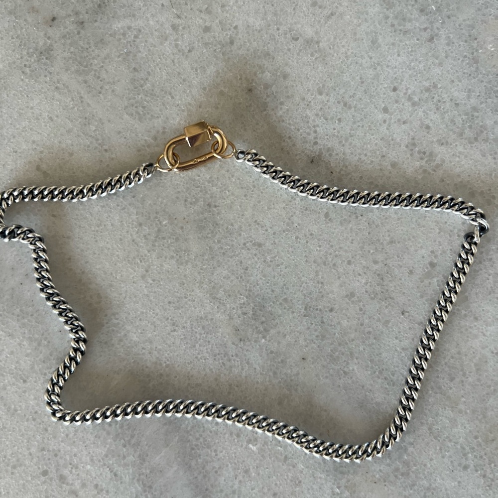 Marla Aaron yellow gold chubby babylock and heavy curb chain!